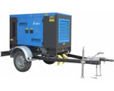 ТСС ЭД-150-Т400-2РКМ26 в шумозащитном кожухе на прицепе с АВР