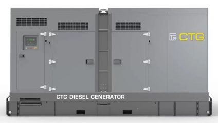 Дизельный генератор CTG 455WE в кожухе с АВР